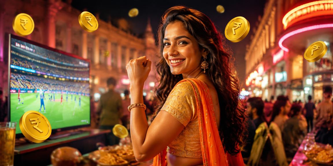View of Delhi Connaught Place casino and entertainment area with rupee symbol