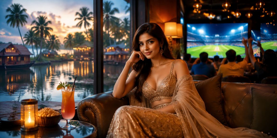 Indian cricket fan enjoying betting app in Kerala